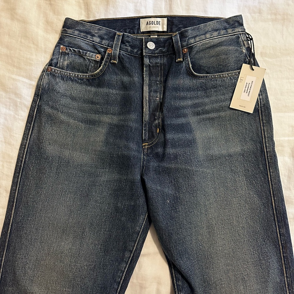 NWT AGOLDE 90’s Pinch Waist High Rise Straight Jeans